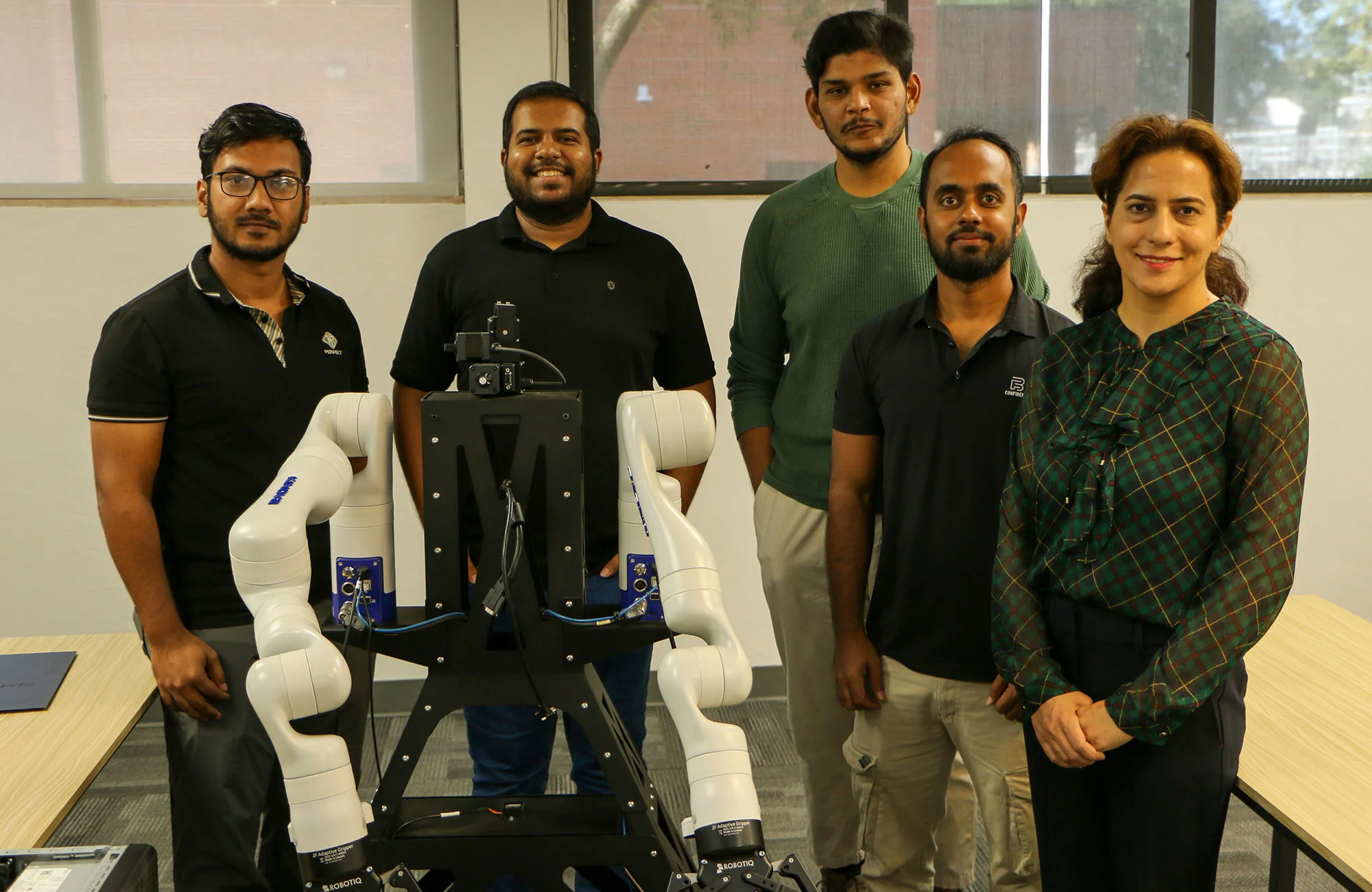 Members of the Green Engineering Technologies for the Community of Tomorrow Lab (L-R) Safkat Shahrier Swapnil; Md. Sakib Zaman; Suriya Narayanan Rajavel; Rana Hamid and Sara Behdad, Ph.D.